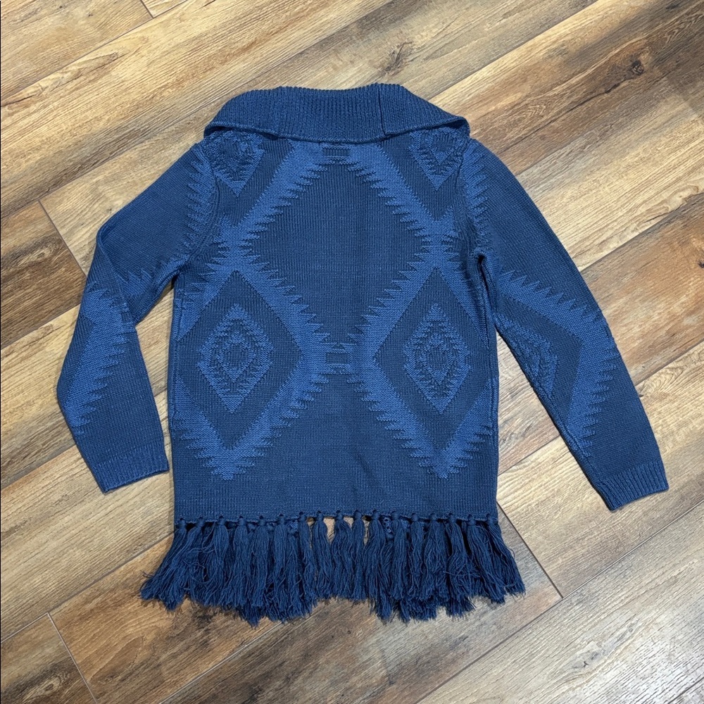 Venario Navajo/Southwestern Cardigan with Fringe- size M - Picture 2 of 10